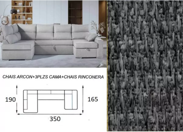 Sofá cama doble chaise longue CALIFORNIA Sofá cama doble chaise longue CALIFORNIA