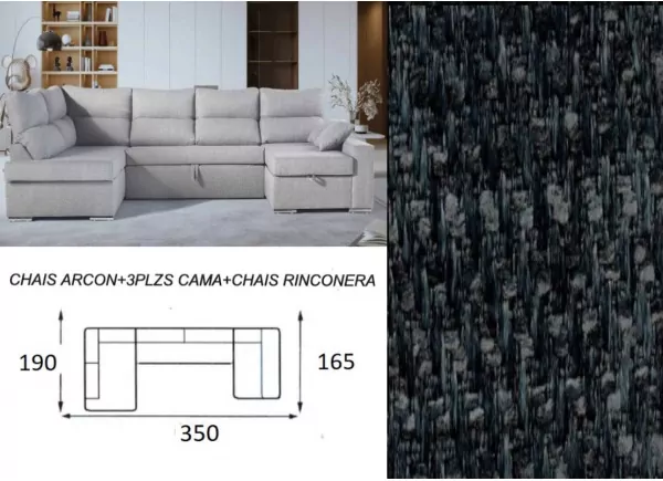Sofá cama doble chaise longue CALIFORNIA Sofá cama doble chaise longue CALIFORNIA