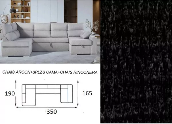 Sofá cama doble chaise longue CALIFORNIA Sofá cama doble chaise longue CALIFORNIA