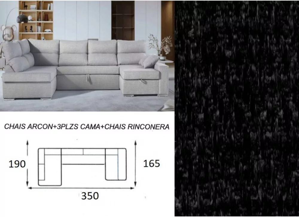 Sofá cama doble chaise longue CALIFORNIA Sofá cama doble chaise longue CALIFORNIA