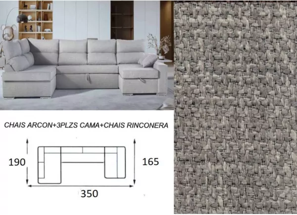 Sofá cama doble chaise longue CALIFORNIA Sofá cama doble chaise longue CALIFORNIA