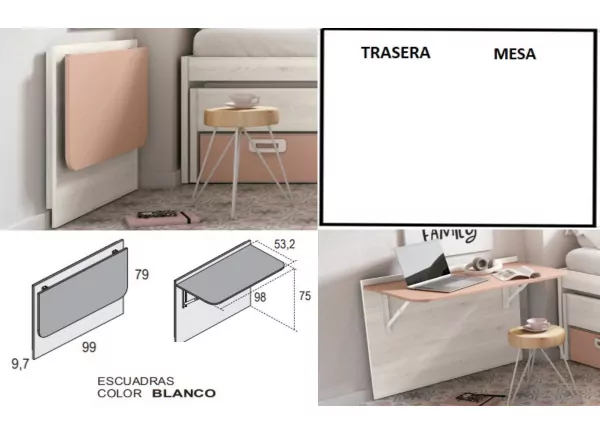 Mesa de estudio plegable CLEO Mesa de estudio plegable CLEO