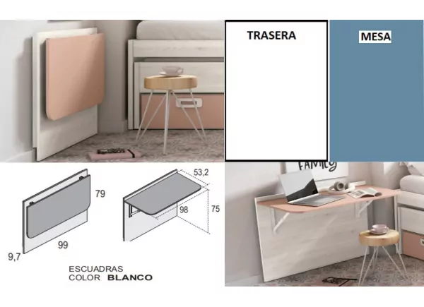 Mesa de estudio plegable CLEO