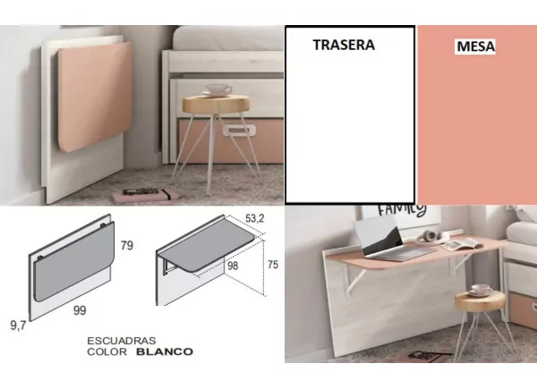 Mesa de estudio plegable CLEO