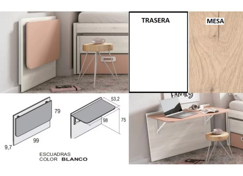 Mesa de estudio plegable CLEO
