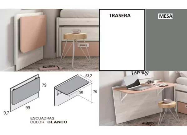 Mesa de estudio plegable CLEO