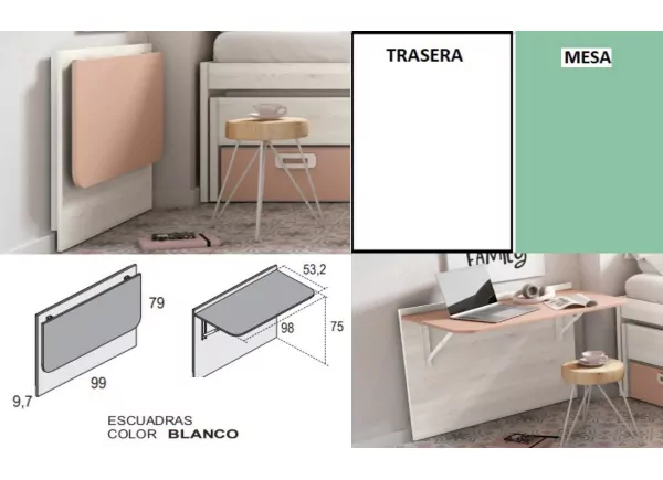 Mesa de estudio plegable CLEO