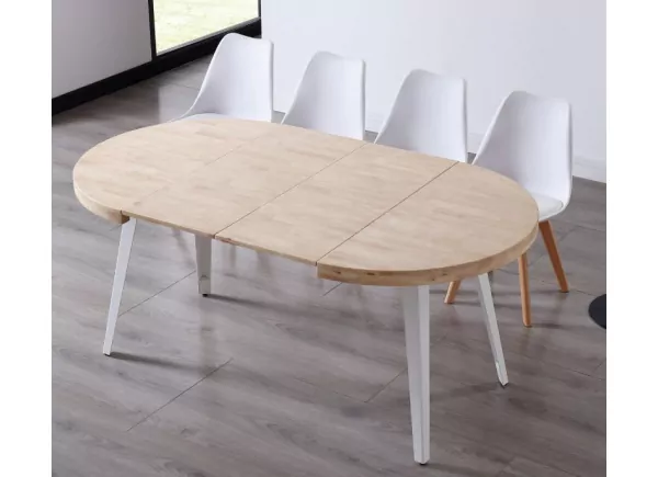 Mesa de comedor redonda extensible EIRE Mesa de comedor redonda extensible EIRE
