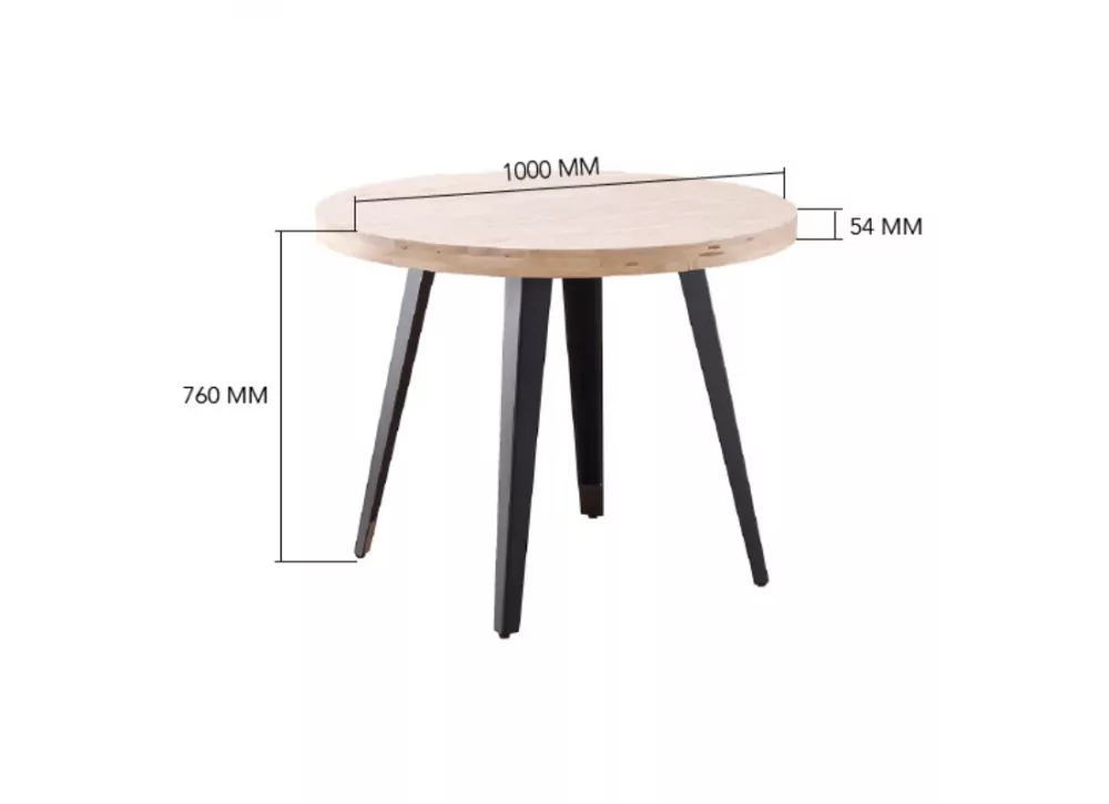 Mesa de comedor redonda fija ASCOT