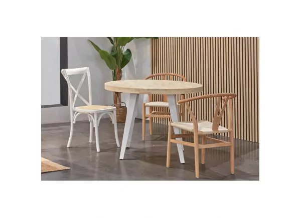 Mesa de comedor redonda fija ASCOT
