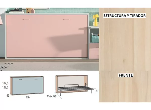 Cama abatible horizontal de 90 ó 105 corban PLUS