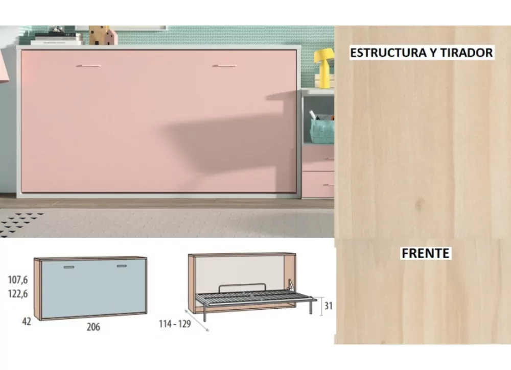 Cama abatible horizontal de 90 ó 105 corban PLUS