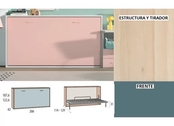 Cama abatible horizontal de 90 ó 105 corban PLUS