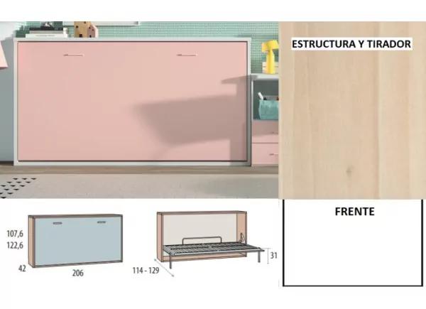 Cama abatible horizontal de 90 ó 105 corban PLUS