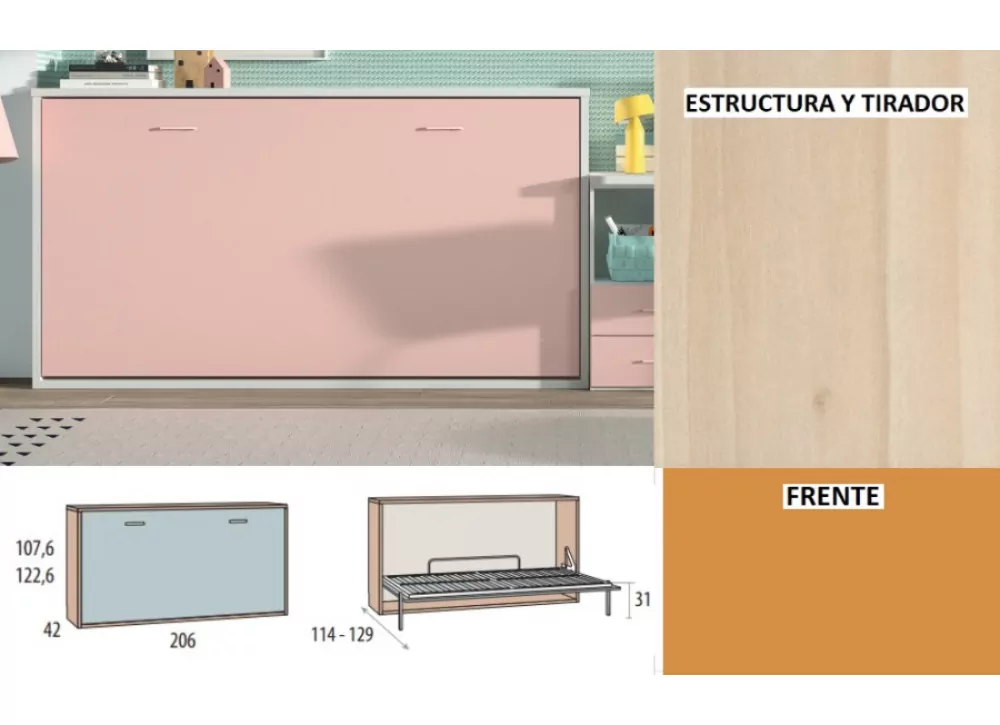 Cama abatible horizontal de 90 ó 105 corban PLUS