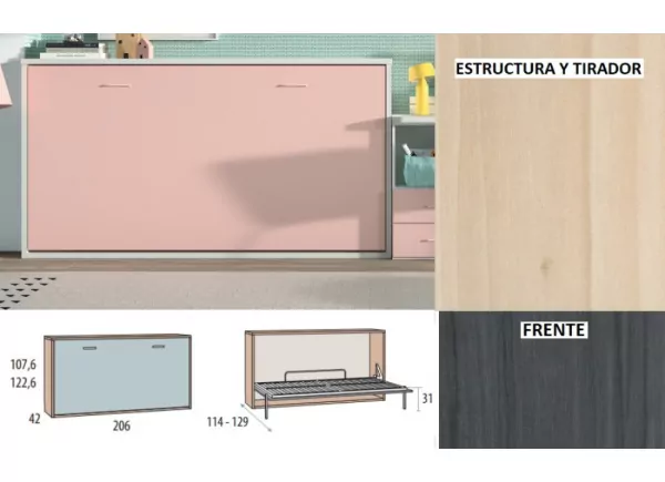 Cama abatible horizontal de 90 ó 105 corban PLUS