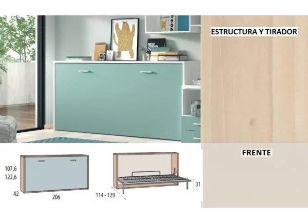 Cama dobrável horizontal de 90 ou 105 PLUS