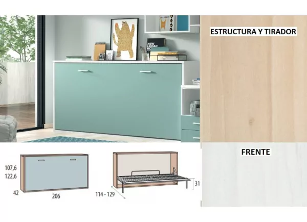 Cama dobrável horizontal de 90 ou 105 PLUS