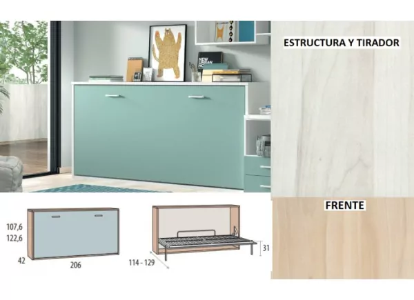 Cama abatible horizontal de 90 ó 105 corban PLUS