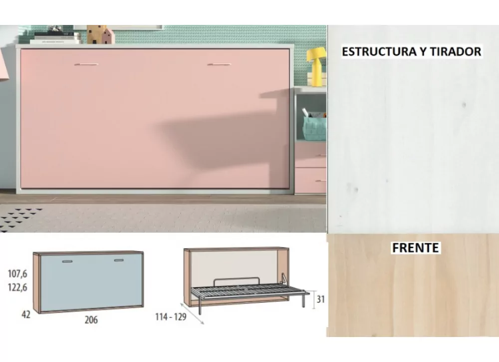 Cama abatible horizontal de 90 ó 105 corban PLUS