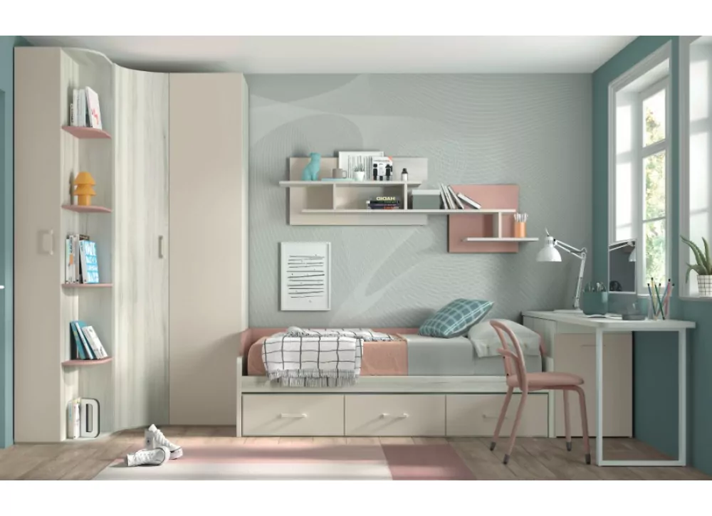 Armário de quarto sob gavetas com guias Corban PLUS