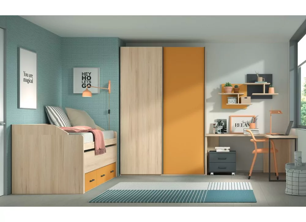 Quarto Compacto Sob 3 Containers com Guias de Corban PLUS