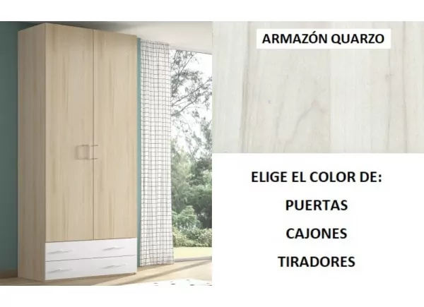 Armario 2 puertas batientes + 2 cajones corban PLUS Armario 2 puertas batientes + 2 cajones corban PLUS