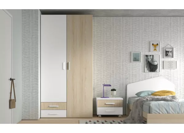 Armario 2 puertas batientes asimétricas + 2 cajones corban PLUS Armario 2 puertas batientes asimétricas + 2 cajones corban PLUS