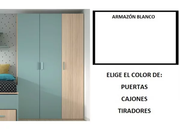 Armario 3 puertas batientes corban PLUS