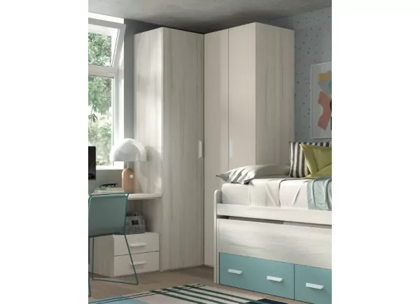 Armario rincón escuadra puertas plegable corban PLUS Armario rincón escuadra puertas plegable corban PLUS