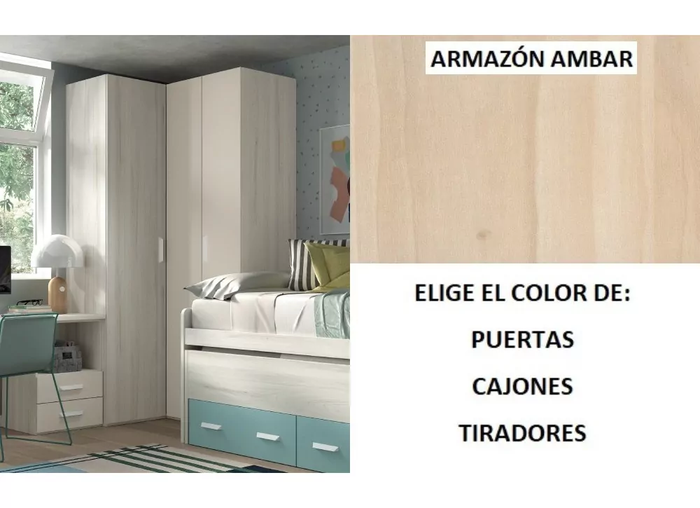 Armario rincón escuadra puertas plegable corban PLUS Armario rincón escuadra puertas plegable corban PLUS