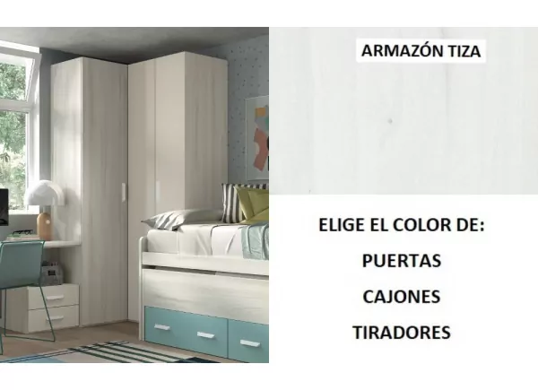 Armario rincón escuadra puertas plegable corban PLUS Armario rincón escuadra puertas plegable corban PLUS