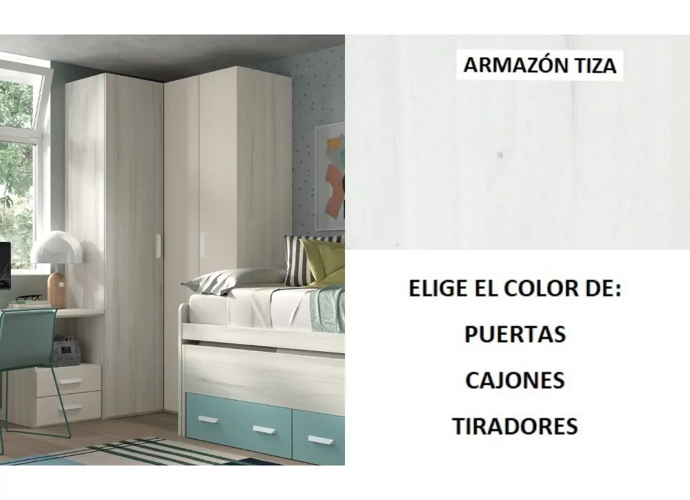 Armario rincón escuadra puertas plegable corban PLUS Armario rincón escuadra puertas plegable corban PLUS