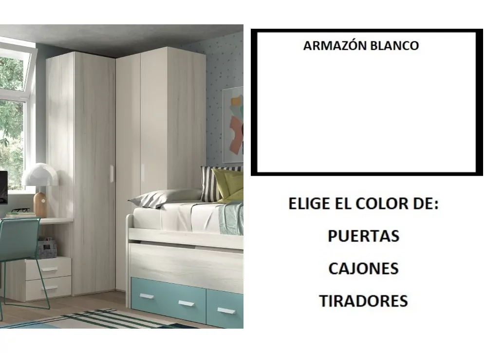 Armario rincón escuadra puertas plegable corban PLUS Armario rincón escuadra puertas plegable corban PLUS