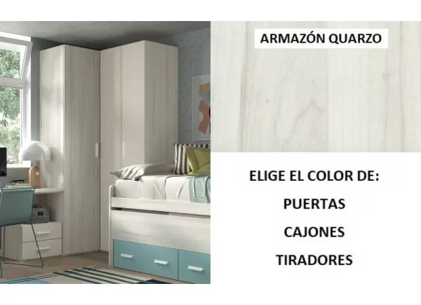 Armario rincón escuadra puertas plegable corban PLUS Armario rincón escuadra puertas plegable corban PLUS