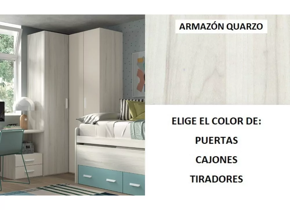 Guarda-roupa de canto com portas sanfonadas Corban Plus Guarda-roupa de canto com portas sanfonadas Corban Plus