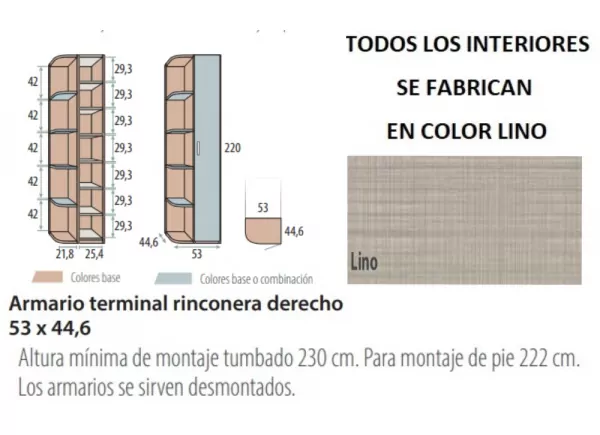 Terminal zapatero de armario corban PLUS
