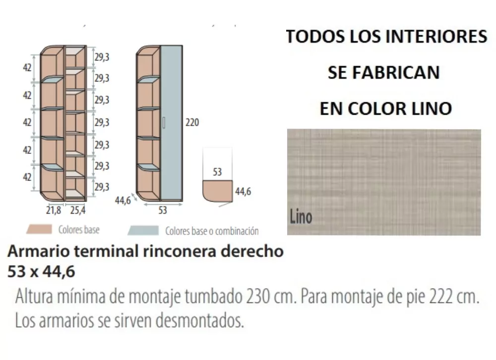 Terminal zapatero de armario corban PLUS