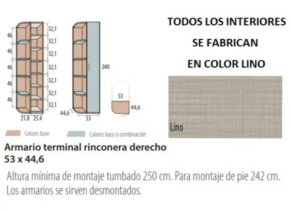 Terminal zapatero de armario corban PLUS
