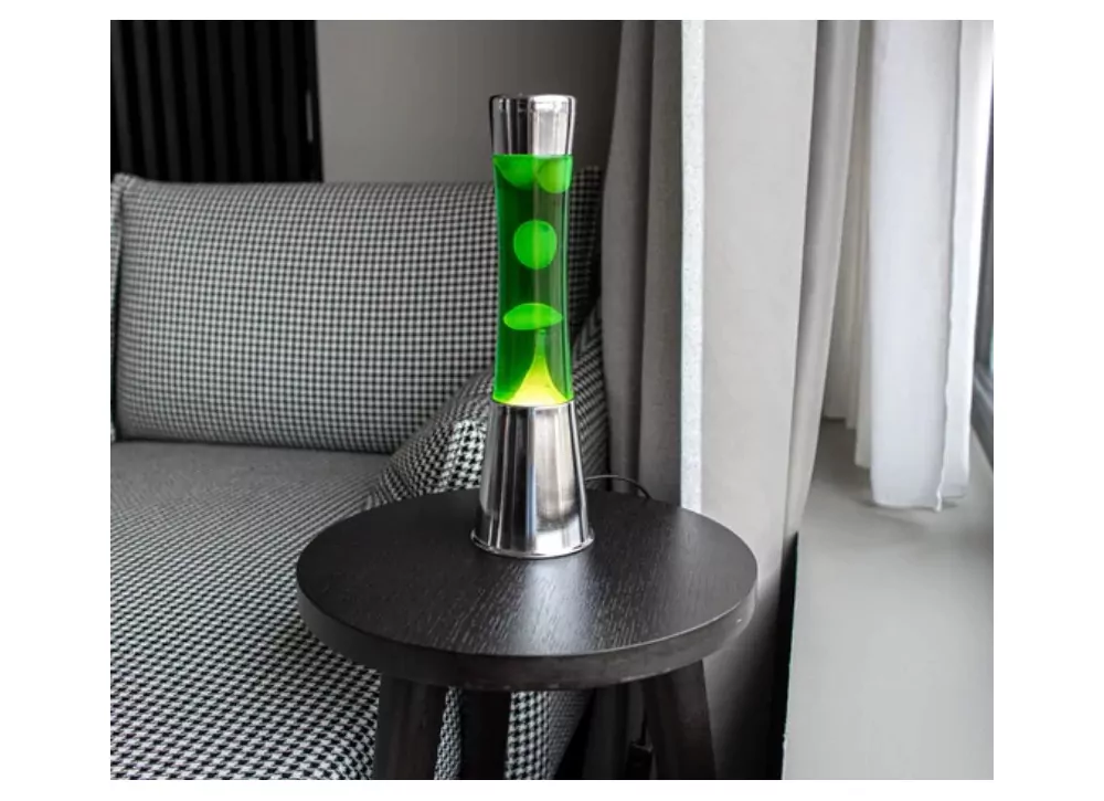 Lâmpada de lava amarela e verde HALLEY Lâmpada de lava amarela e verde HALLEY