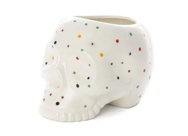 Macetero calavera con lunares LUNI Macetero calavera con lunares LUNI