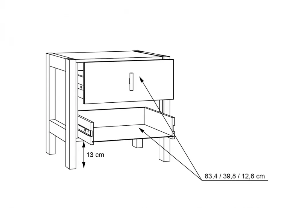 Mesilla de noche VARSOVIA Mesilla de noche VARSOVIA