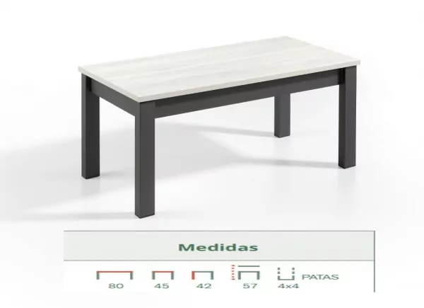 Mesa de centro elevatória CULLERA