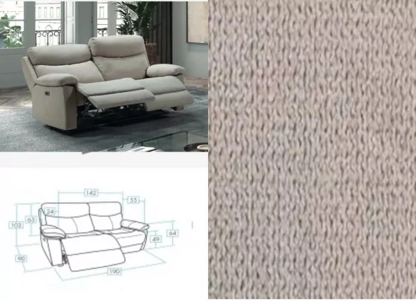 Sofá relaxe manual ou com 2 motores elétricos SIESTA Sofá relaxe manual ou com 2 motores elétricos SIESTA