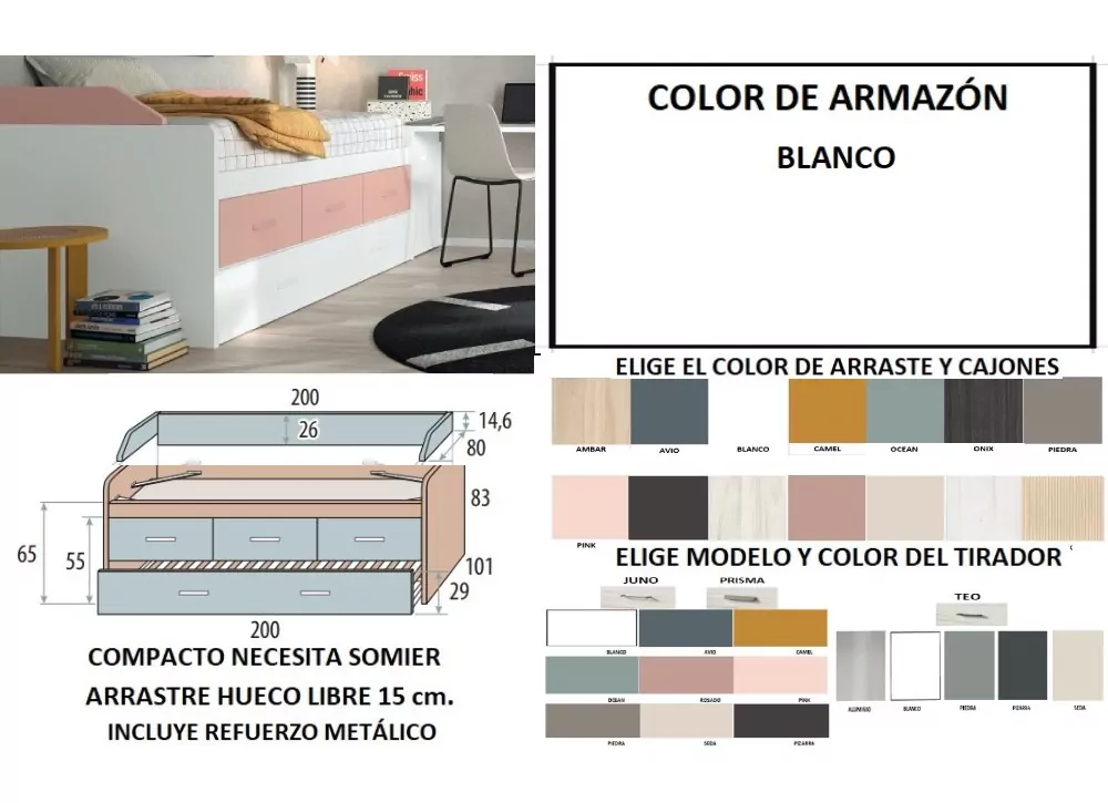 Compacto de 90 ou 105 com 3 gavetas e nide drag PLUS Compacto de 90 ou 105 com 3 gavetas e nide drag PLUS