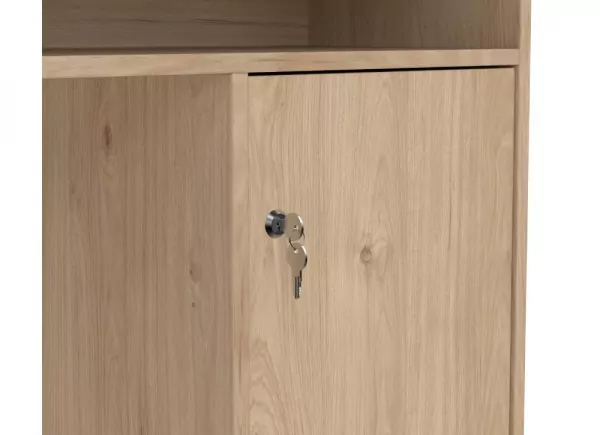 Mesa de estúdio com porta, 3 gavetas e furo GÉMINIS