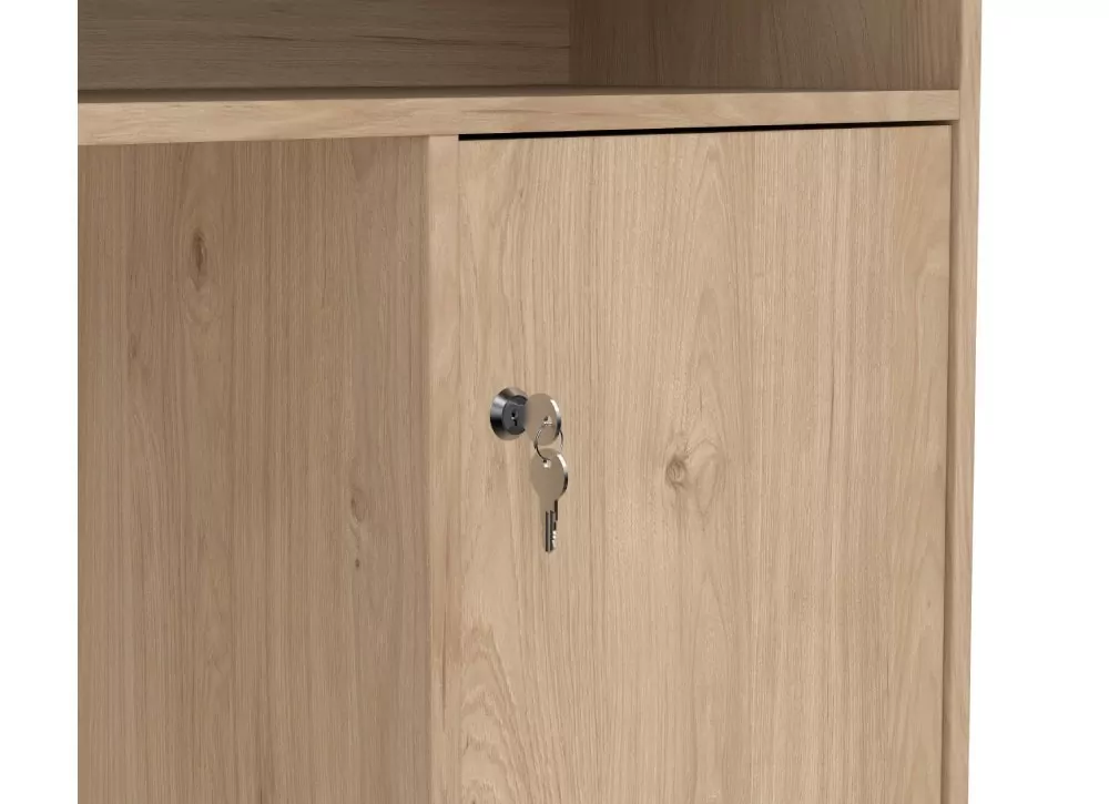 Mesa de estúdio com porta, 3 gavetas e furo GÉMINIS