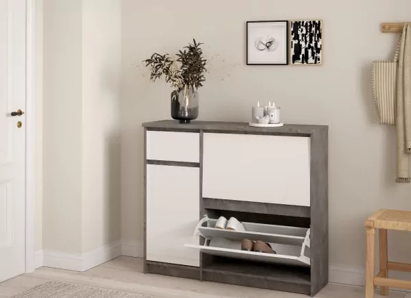 Zapatero 3 puertas y 1 cajón ALICIA