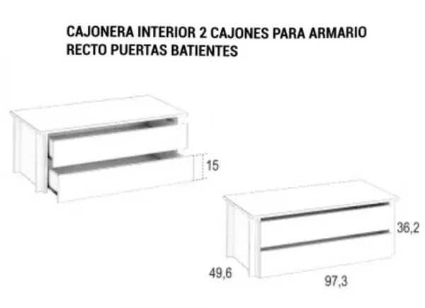 CAJONERA INTERIOR PARA ARMARIO CLEO CAJONERA INTERIOR PARA ARMARIO CLEO