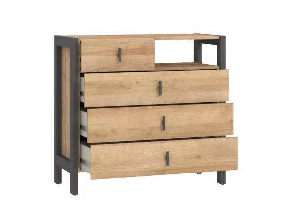 Cômoda com 4 gavetas e corrediças Varsóvia Cômoda com 4 gavetas e corrediças Varsóvia